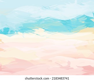 Like an iceberg above the warm desert floor. An imaginative painting that can be used as a background and wallpaper on the wall.