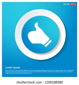 like icon Abstract Blue Web Sticker Button - Free vector icon