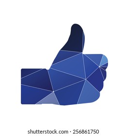 Like icon Abstract Triangle Geometrical background 