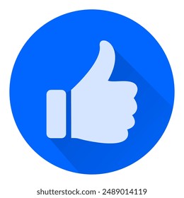 Like icon, approval thumb up, vote, like hand, approve. Finger up symbol. I like sign. Vector illustration.