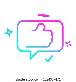 like icon, approve comment 