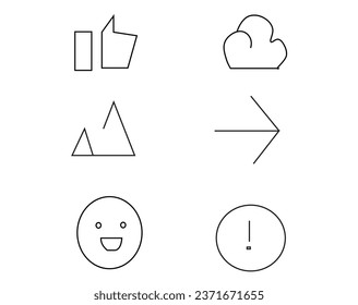 like icon arrow icon smaly icon set