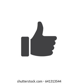 Like icon in black on a white background. Vector illustration