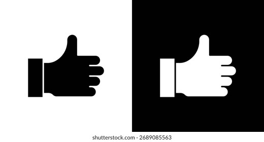 Like icon. The black silhouette vector