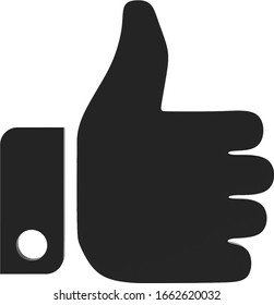 Like icon black. Vector Eps 10 