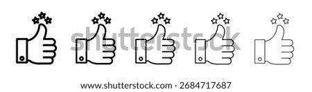Like icon black and white vector sign