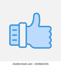 Like icon in blue style about social media, use for website mobile app presentation