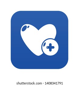 Like icon blue vector isolated on white background