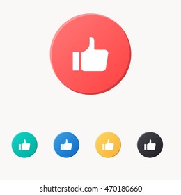 like icon, button on white background