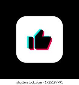 Like Icon. Like Button. Social Media Vector Illustration On Black Background 