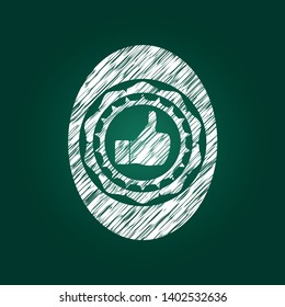 like icon with chalkboard texture