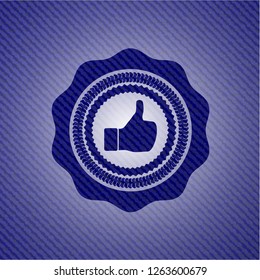 like icon with denim texture