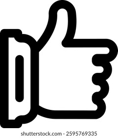 Like Icon Design Outline Black Color