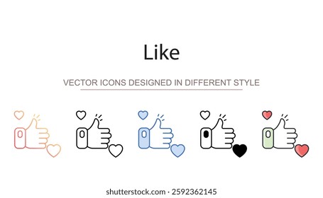 Like icon design with white background stock illustration