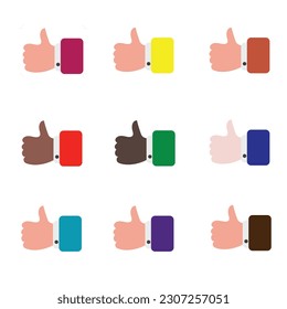 Like icon in different colors