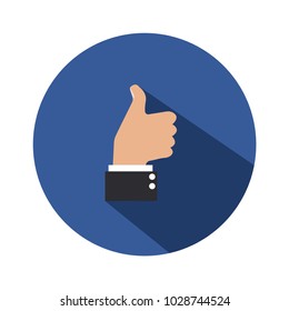 	
Like icon. Facebook concept. Thumb up symbol.