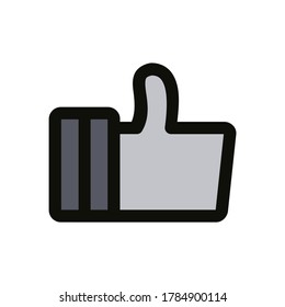 like icon with filled line style