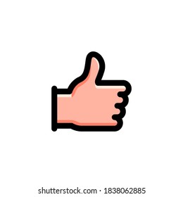 Like Icon Filled Outline People Illustration Logo Vector
