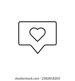 Like icon Flat isolated outline sign