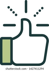 Like icon flat style illustration isolated on white background
