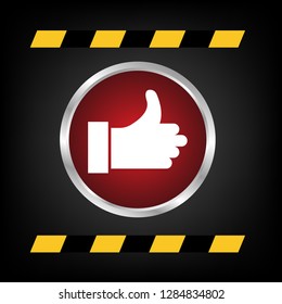 like icon and glossy button