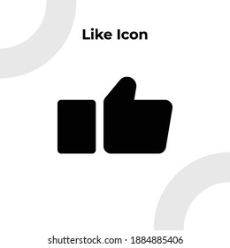 Like Icon with Glyph Style, Vector Editable 