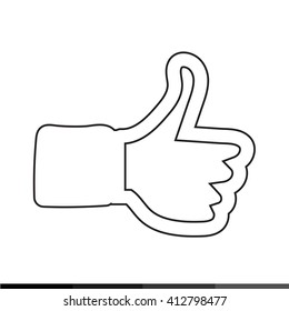 Like Icon Hand Icon illustration design