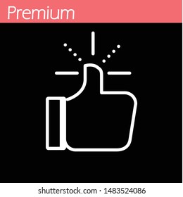 Like icon. Hand like. Thumb up. Black love symbol. Social media sign. Vector like. EPS 10, Premium.
