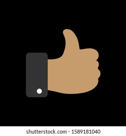 Like icon. Hand like. Thumb up. Social media sign.