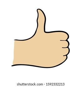 Like icon. Hand like. Thumb up. Social media sign.