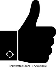 Like icon. Hand like. Thumb up. Outline like symbol. Social media sign.