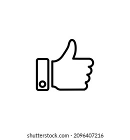 Like icon. Hand like. Thumb up. Outline love symbol. Social media sign. Seal of approval. OK sign. Like symbol. Premium quality. Achievement badge. Quality mark. Thumb icon. Human hand.