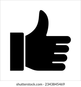 Like icon. Hand like. Thumb up. Outline love symbol. Social media sign. vector illustration on white background