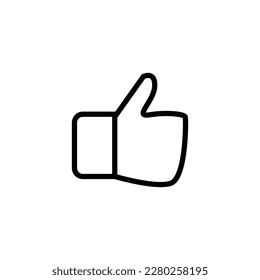 Like icon. Hands like. Thumbs up. Outline love symbol. Social media sign. Seal of approval. OK sign. Like a symbol. Premium quality. Achievement badge. Quality mark.
