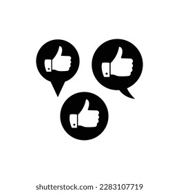 Like icon. Hands like. Thumbs up. Outline love symbol. Social media sign. Seal of approval. OK sign. Like a symbol. Premium quality. Achievement badge. Quality mark.