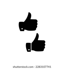 Like icon. Hands like. Thumbs up. Outline love symbol. Social media sign. Seal of approval. OK sign. Like a symbol. Premium quality. Achievement badge. Quality mark.
