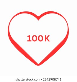 Como forma de icono Corazón 100k