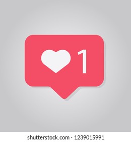 like icon heart vector illustration flat instagram style social network insta 