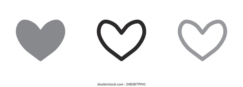 Like icon, heart icon, heart vector, heart shape, Valentine's day icon, vector illustration, like symbol, love heart vector, love symbol, button vector