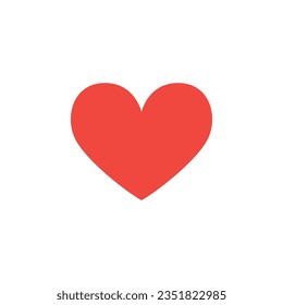 Like icon, Heart vector sign or symbol with white background design