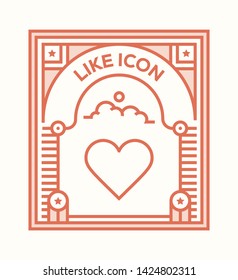 LIKE ICON AND ILLUSTRATION ICON CONCEPT 