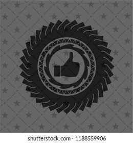 like icon inside black badge