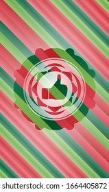 like icon inside christmas badge.