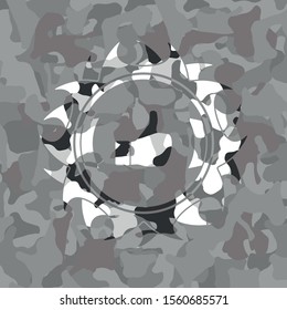 like icon inside grey camo texture