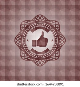wie Symbol in rotem, nahtlosem geometrischem Muster. Nahtlos.