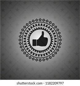 like icon inside retro style black emblem