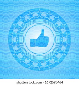 like icon inside water badge.