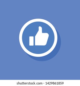 Like icon isolated on blue background