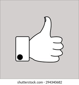 like icon  isolated on grey background - vector