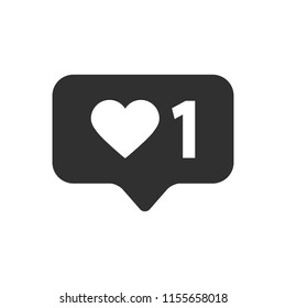 Like icon isolated on white background. Vector illustration. Eps 10.